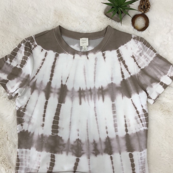 Roan & Ryan Evereve Tie Dye Boho Short Sleeve T-Shirt Maxi Dress Size Small - Picture 5 of 8